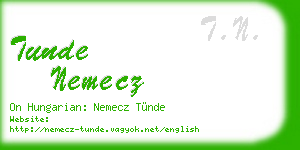 tunde nemecz business card